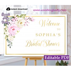 Cream pink roses Bridal Shower welcome sign template,Bridal Shower welcome sign,(135a) Cream pink roses Bridal Shower welcome sign template,Bridal Shower welcome sign,(135a)